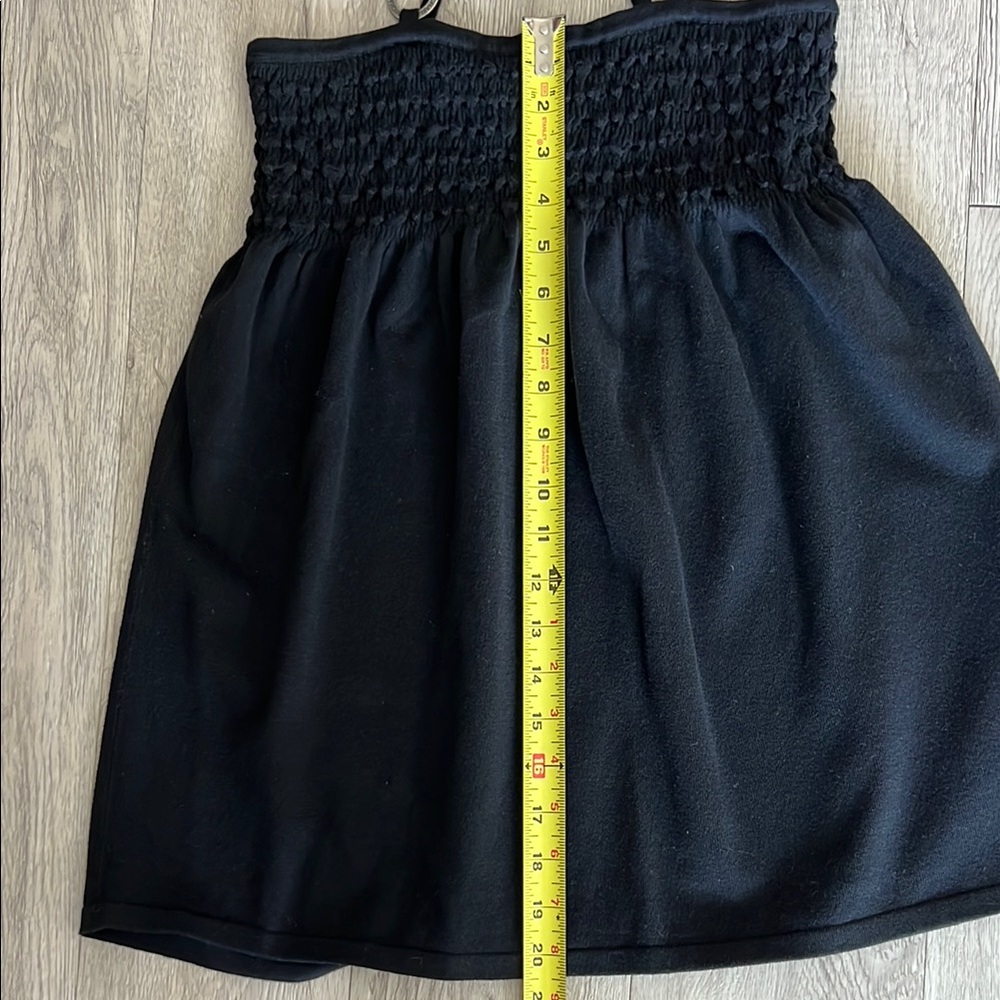 Michael Kors Black Smocked Camisole or mini dress Cotton Knot Top Babydoll - Picture 7 of 12